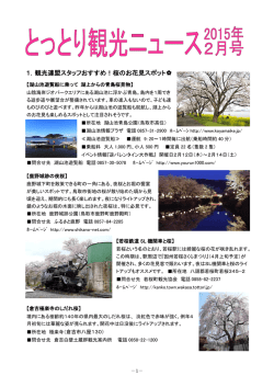 1．観光連盟スタッフおすすめ！桜のお花見スポット