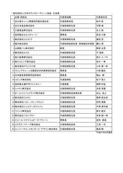 社員名簿 - 日本ボランタリー・チェーン協会
