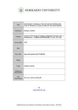 Instructions for use Title ON ENERGY INEQUALITIES OF MIXED