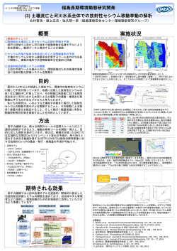福島長期環境動態研究開発 (3) 土壌流亡と河川水系全体での放射性