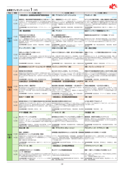 出展社プレゼンテーション（pdfファイル）