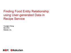 Finding Food Entity Relationship using User