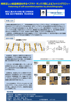 規則正しい結晶構造を作るペプチド・タンパク質による フォトリソグラフィー