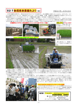 H27妙高西条農園たより NO2