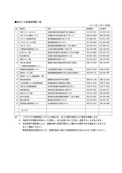 省令49条業者情報一覧