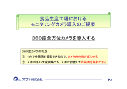 食品生産工場における モニタリングカメラ導入のご提案