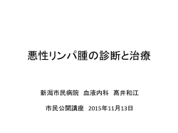 講演内容 - 新潟市民病院