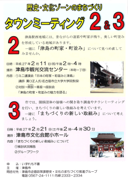 一緒に 「津島の町家・町並み」 について見つめ直して