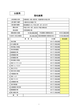 落札結果 公表用
