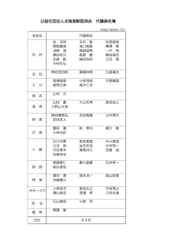 公益社団法人北海道獣医師会 代議員名簿