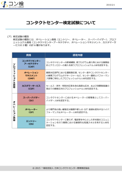 コンタクトセンター検定試験について - 日本コンタクトセンター教育検定協会