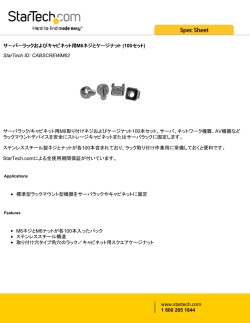 サーバーラックおよびキャビネット用 M6ネジとケージ
