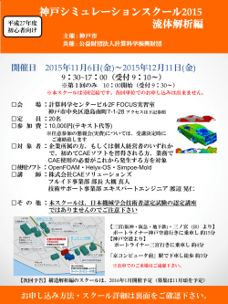 神戸シミュレーションスクール2015 流体解析編