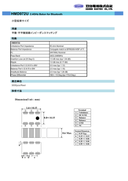 HMD972U 2.4GHz Balun for Bluetooth 小型低背サイズ 用途 平衡・不