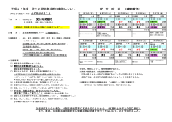 平成27年度 学生定期健康診断の実施について
