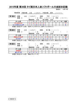試合記録表 - タイ国日本人会