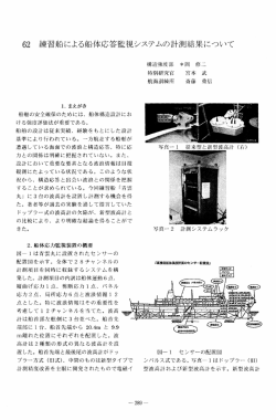 62 系東習船による船体応答監視システムの計測結果につし丶て