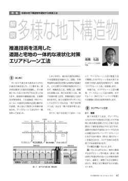 推進技術を活用した道路と宅地の一体的な液状化対策 エリアドレーン工法