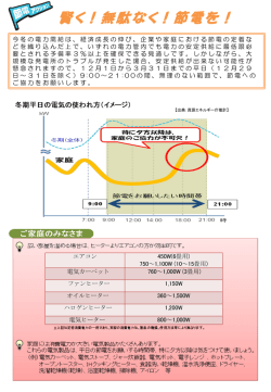 賢く！無駄なく！節電を！