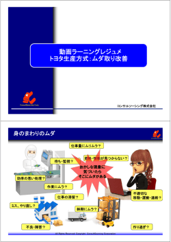 動画ラーニングレジュメ トヨタ生産方式：ムダ取り改善