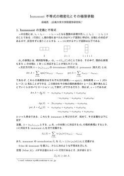 Immanant 不等式の精密化とその極限挙動