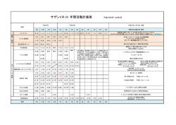 サザンVネット 年間活動計画表