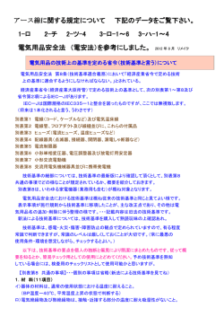 アース線に関する規定について 下記のデータをご覧下さい。 1-ロ 2