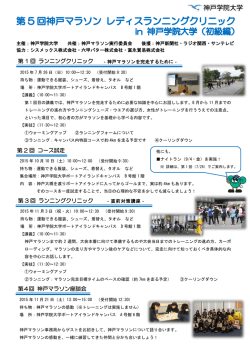 レディスランニングクリニックプログラム（初級編）