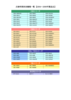 点検時期到来機種一覧 【2004～2006年製造品】