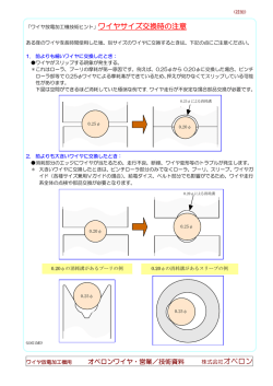 ワイヤサイズ交換時の注意