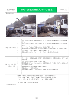 【 事例-113 トラック搭載型移動式クレーン作業 】 シートNo.11