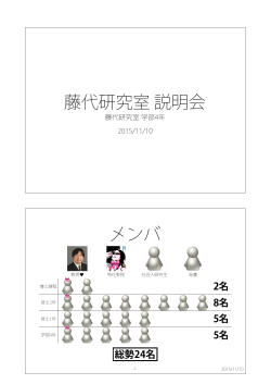 藤代研究室 説明会 メンバ