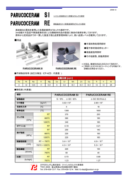 再結晶炭化ケイ素成形体 PARUCOCERAM RE