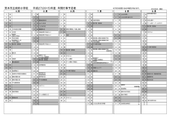 茨木市立畑田小学校 平成27(2015)年度 年間行事予定表