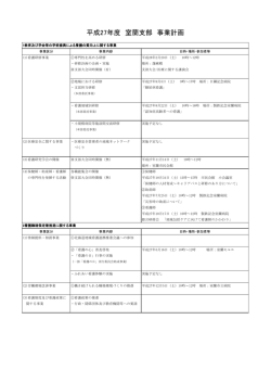 平成27年度 室蘭支部 事業計画