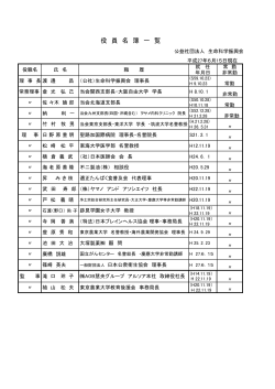 役 員 名 簿 一 覧