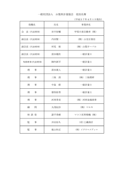 一般社団法人 山梨県計量協会 役員名簿