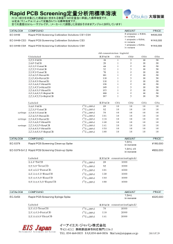 Rapid PCB Screening 定量分析用標準溶液_20150729