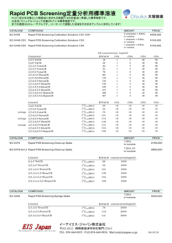 Rapid PCB Screening 定量分析用標準溶液_20150729