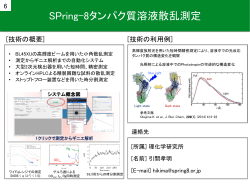 SPring-8タンパク質溶液散乱測定