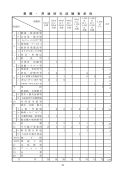 規 模 ・ 用 途 別 完 成 検 査 状 況