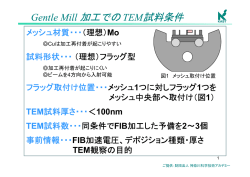 加工での TEM試料条件