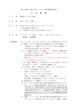 要綱 - 徳島県ドッジボール協会・徳島県ハンドボール協会