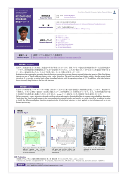 薄膜リチウム電池材料の基礎研究 Basic research for thin