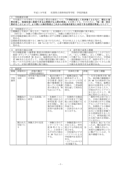 平成19年度佐賀県立唐津西高等学校学校評価表