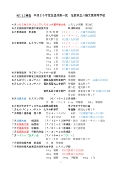 平成26年度生徒成果一覧 滋賀県立八幡工業高等学校