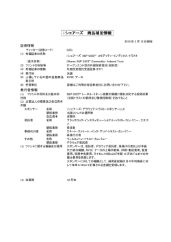 i シェアーズ 商品補足情報