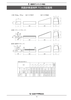 両面歩車道境界ブロック段差用