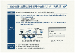 ーT資産情報ー脆弱性情報管理の自動化に向けた検討 &rdquo;國