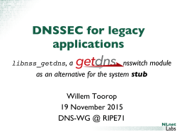 DNSSEC for legacy applications